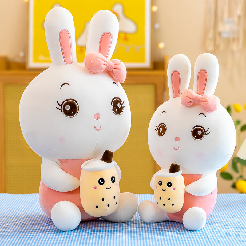 Rabbit Doll Baby Bottle Plush Toy