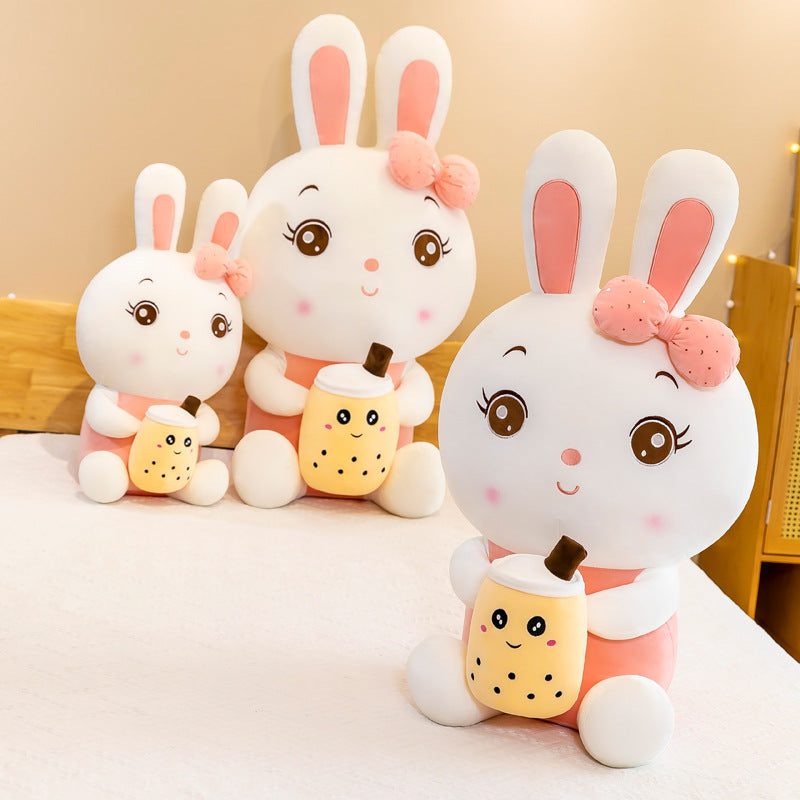 Rabbit Doll Baby Bottle Plush Toy