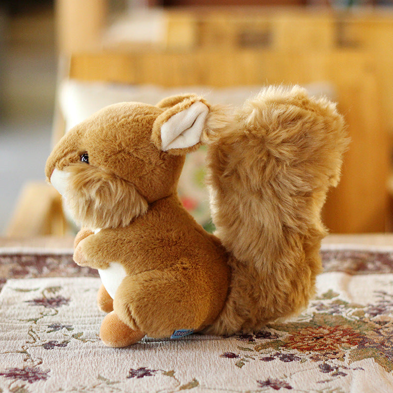 Cute Squirrel Plush Toy Doll Home Decoration