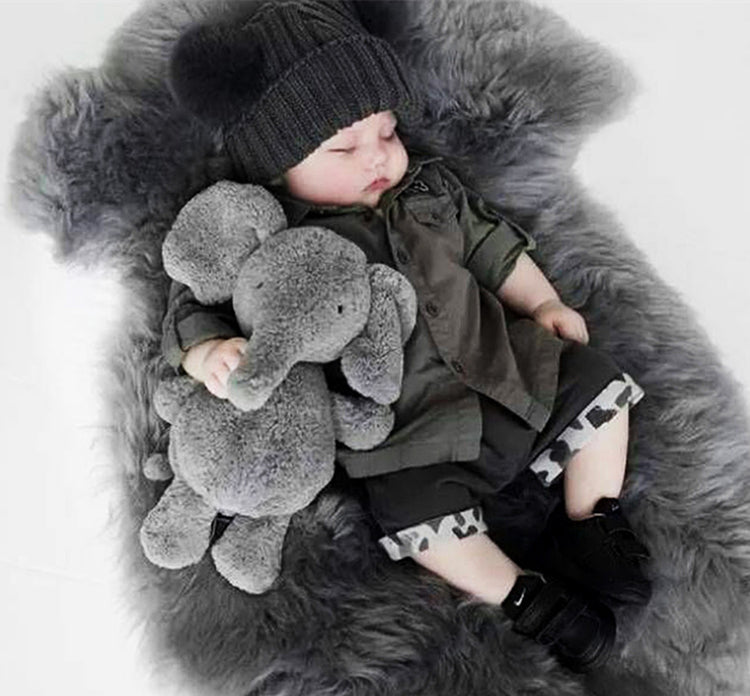 Super Soft Gray Plush Elephant Doll Boy Baby Elephant Doll Accompany Sleeping Doll Photo Props Ins Comfort
