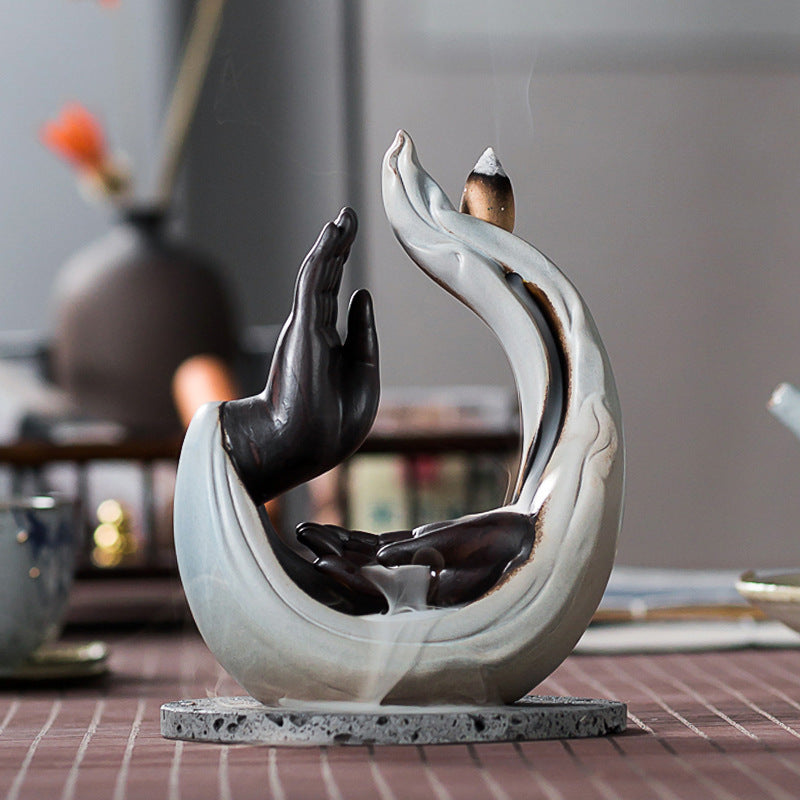 Ceramic Bergamot Backflow Incense Burner