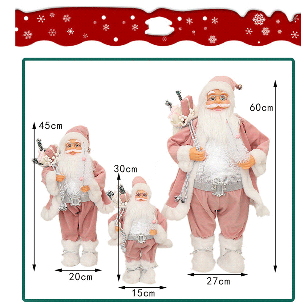 Fashion Christmas Doll Christmas Tree Fabric Static Santa Claus