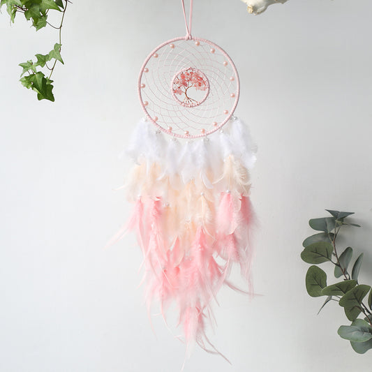 Gravel Dream Catching Net Feather Pendant