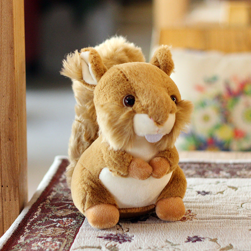 Cute Squirrel Plush Toy Doll Home Decoration