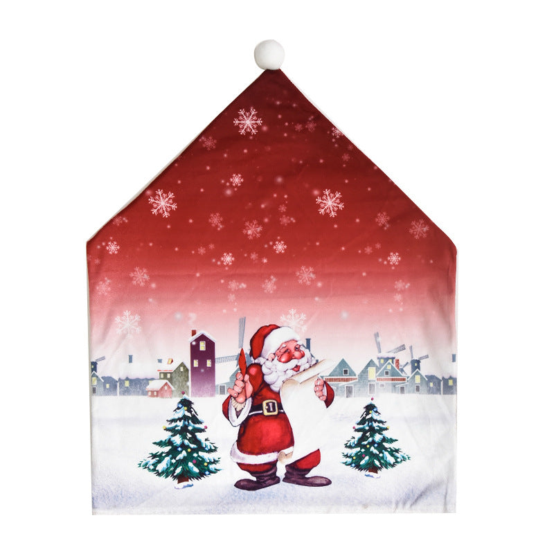 Christmas Embroidery Chair Cover