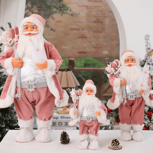 Fashion Christmas Doll Christmas Tree Fabric Static Santa Claus
