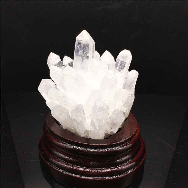 Natural White Crystal Cluster Degaussing Purification Crafts Rough Stone Ore Specimen Home Office Decoration