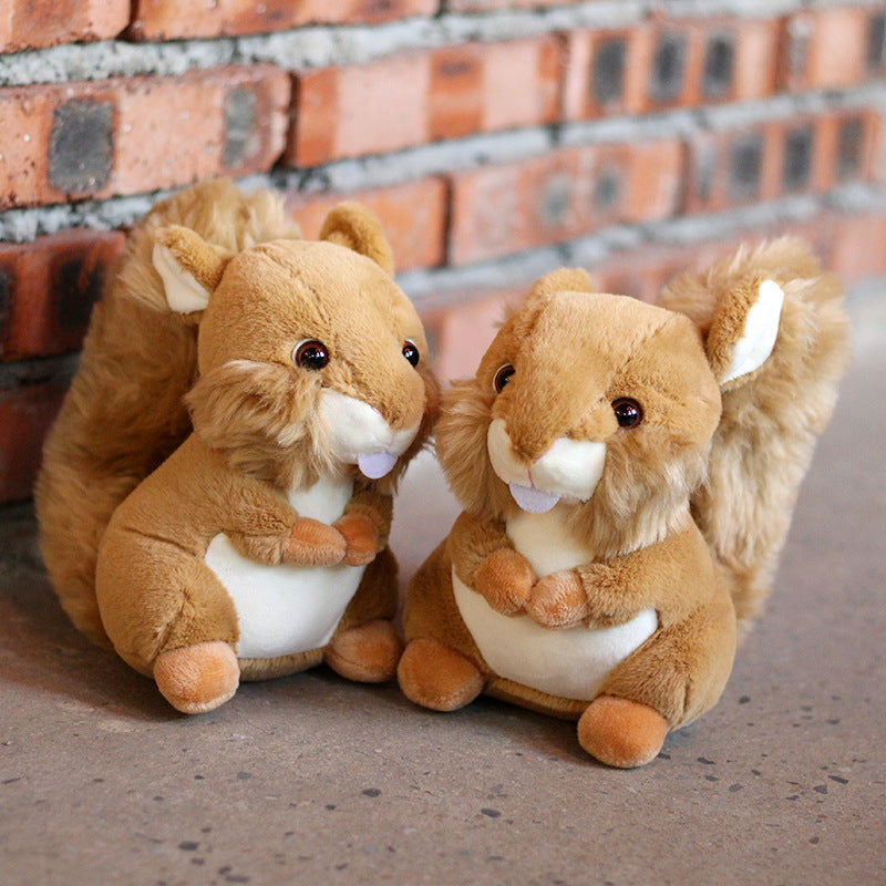 Cute Squirrel Plush Toy Doll Home Decoration