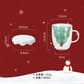 Double Heat Resistant Glass Coffee Cup Christmas Tree With Handle And Lid Milk Water Cup Cute Household Breakfast Whiskey Mug