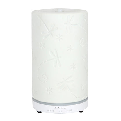 White Ceramic Dragonfly Electric Aroma Diffuser