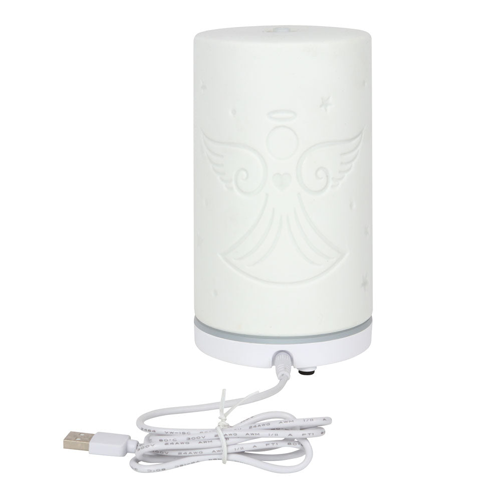 White Ceramic Guardian Angel Electric Aroma Diffuser