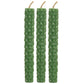 Set of 6 Green Beeswax Spell Candles