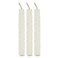 Set of 6 White Beeswax Spell Candles