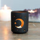 Small Black Mystical Moon Cut Out Tealight Holder