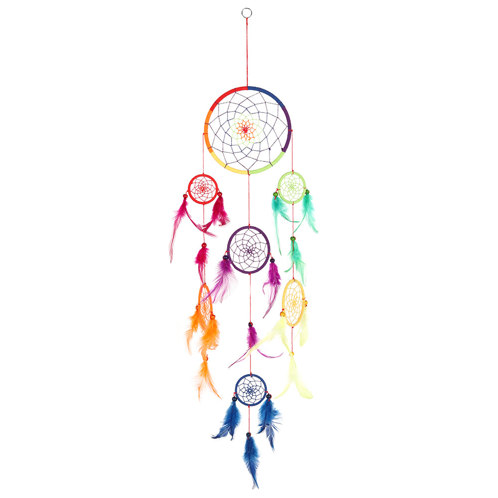 90cm Multi Rainbow Dreamcatcher