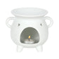 White Mystical Moon Cauldron Oil Burner