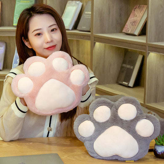 Cat Paw Hand Warmer Covering Pillow In Winter