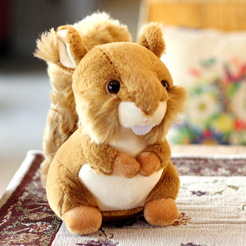 Cute Squirrel Plush Toy Doll Home Decoration