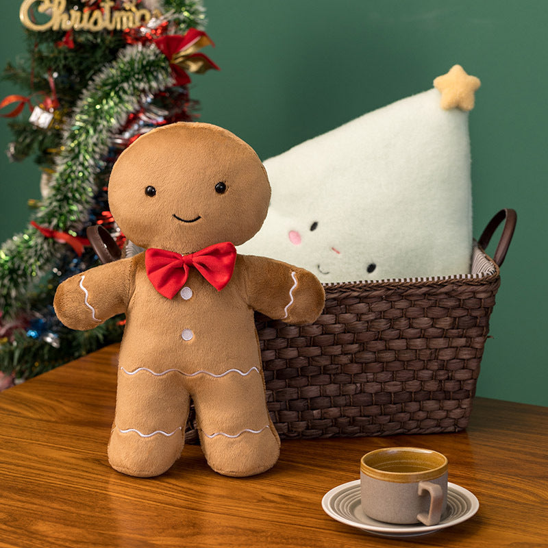 Christmas Gingerbread Man Igloo And Christmas Tree Plush Toy