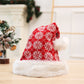 New Knitted Wool Christmas Hat Christmas Thickened Plush Striped Hat Santa Hat