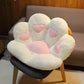 Cute Cat Paw Back Pillows Plush Chair Cushion Animal Child Seat Cushion Sofa Mat Home Sofa Indoor Floor Winter Decor Gift