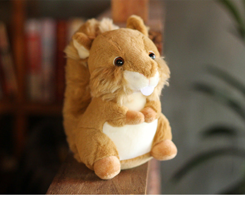 Cute Squirrel Plush Toy Doll Home Decoration