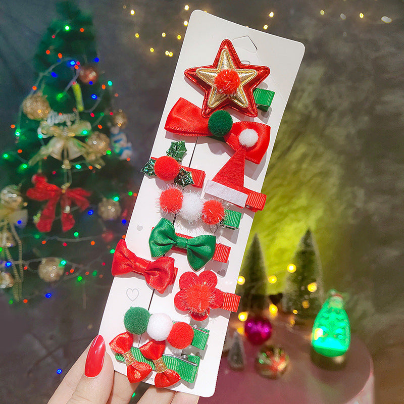 New Christmas Hairpin 10 Piece Set For Children